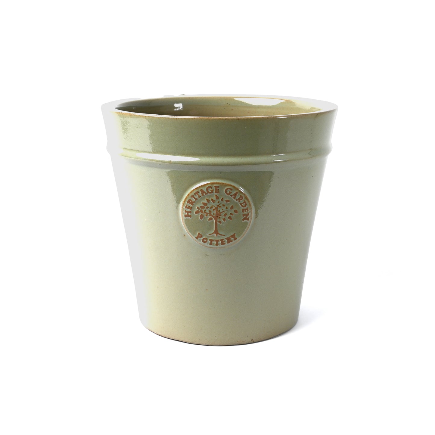 Small planter with stylish traditional emblem