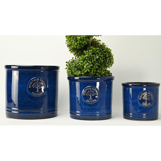 Large to small Sized Blue Heritage garden pot