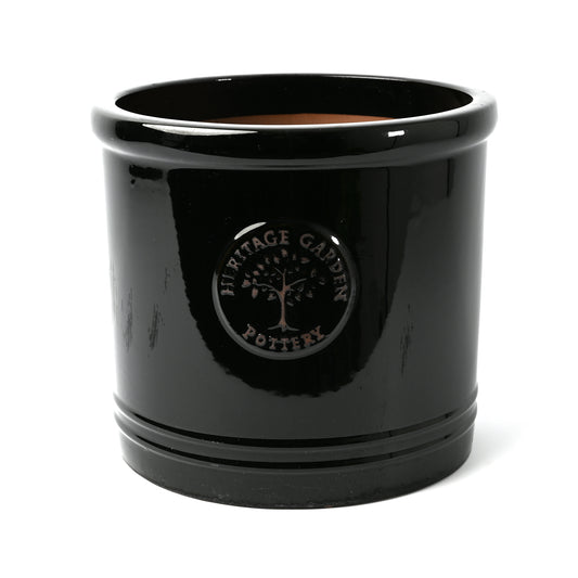 Black Ceramic Outdoor Cylinder 