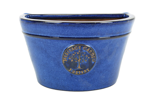 Large Blue Heritage Garden Wall Pot