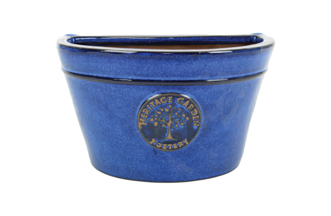 26cm Heritage Garden Wall Pot Blue